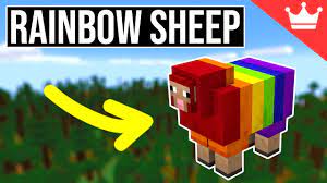 a rainbow sheep in minecraft