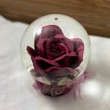 Forever Glitter Rose In Water Globe
