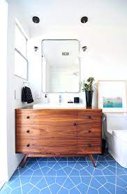 mid century modern bathroom vanity