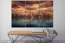 Toronto Canvas Skyline Print Cn Tower