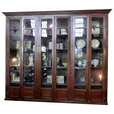 Library Cabinet French Oak Glass