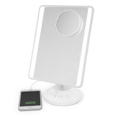 80 Value Ihome Mirror With Bluetooth Audio Led Lighting Bonus 10x Magnification Siri Google Support Usb Charging 7 X 9 Walmart Com Walmart Com