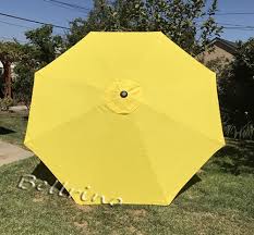 Yellow Umbrella Canopy For 9 Ft 8 Ribs
