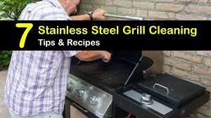 to clean a stainless steel grill