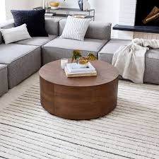 Round Drum Coffee Table With Storage
