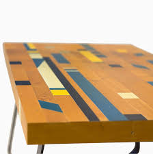 custom reclaimed gym floor coffee table
