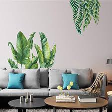 You can stick this wallpaper on a newly. Banana Leaf Tropical Plants Peel And Stick Wall Decals Green Nature Jungle Tree Leaves Wall Stickers Waterproof Diy Wall Decor Art Home Decorations For Living Room Bedroom 31 4 X 47 2inch Pricepulse
