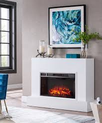 gloss white torvelle electric fireplace