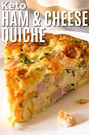 crustless ham and cheese quiche keto