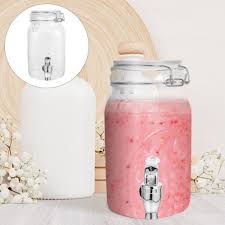 Glass Jar Spigot Glass Juice Jar Clear