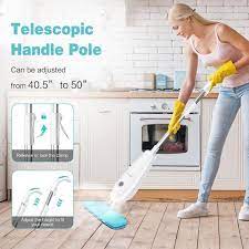 1100 w electric steam mop with water tank for carpet turquoise丨costway