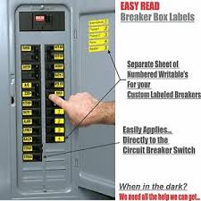 If something doesn't look right with your panel or it seems damaged, contact an electrician immediately. Easy Read Circuit Breaker Labels That Apply Directly To Switch Universal Fit Lot Ebay