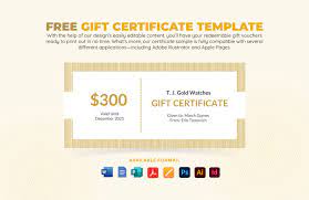 gift certificate template in apple