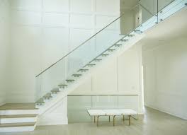 My basement stairs didn't have a handrail for years! Interior Glass Railing Viewrail