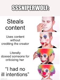clown applying makeup memes flip