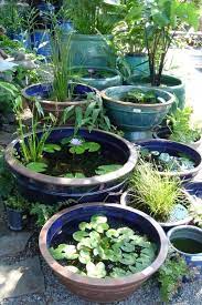 outdoor mini water garden ideas