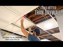 install a drop ceiling in a bat
