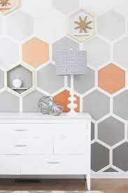 Painted Wall Ideas Diy Ombre Hexagon