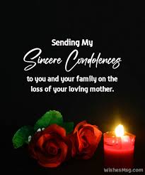 condolence messages on of mother