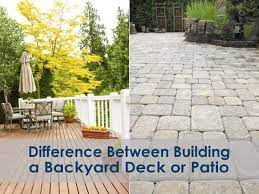 Building A Backyard Deck Or Patio