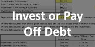 Excel Calculator Invest Now Or Pay Off Debt Efinancialmodels