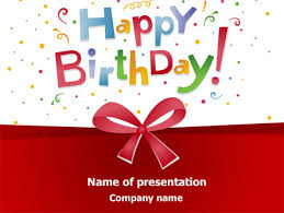 Happy Birthday Bow Presentation Template For Powerpoint And