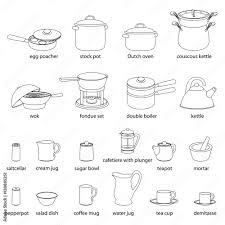 kitchen utensils ilrations set