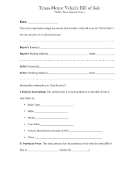 Bill Of Sale Texas Fill Online Printable Fillable Blank