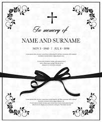 funeral card template flowers vector