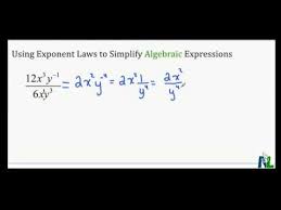 Using Exponent Laws To Simplify