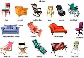 furniture names household items