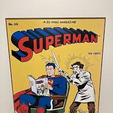 Dc Comics Superman 38 Wood Plaque Mdf
