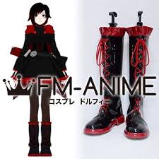 rwby red ruby rose cosplay shoes boots