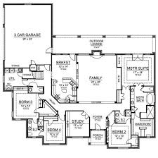 The best one story 4 bedroom house floor plans. European House Plan With 4 Bedrooms And 3 5 Baths Plan 4474