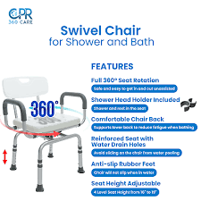 cpr 360 care swivel shower chair