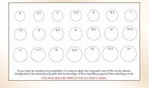 Printable Ring Size Chart And Printable Ring Sizer