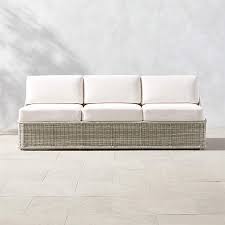 Nino Modern White Rattan Outdoor Sofa