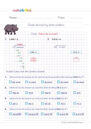 Welcome to our decimal multiplication worksheets page. Multiplying And Dividing Decimals Worksheets 6th Grade Pdf Math Skills For Kids