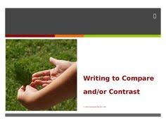 Comparison contrast essay SlideShare