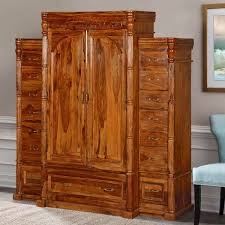 The cupboards are cubbies or shelves divided into square compartments. Royal Elizabethan Solid Wood Large Wardrobe Armoire Dresser