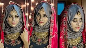 muslim bridal makeup with hijab