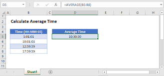 calculate average time excel google