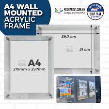 Acrylic Wall Frame A4 21 X 29 7 Cm