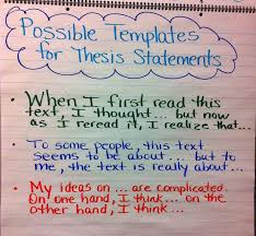 Writing a Good Thesis Statement 