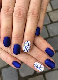 Get your dark blue nail design. 50 Trendy Dark Blue Nail Art Designs For 2019 Soflyme