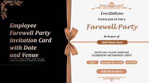 employee farewell party invitation card