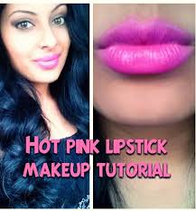 hot pink lipstick makeup tutorial you