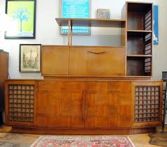 mid century stereo cabinet credenza w