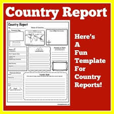 Country Research Project Country Report Template Social Studies