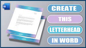 create a letterhead in word within